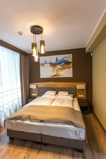 Фото номера Люкс с 1 спальней Отель Panorama Boutique Hotel г. Сфынту-Георге 6