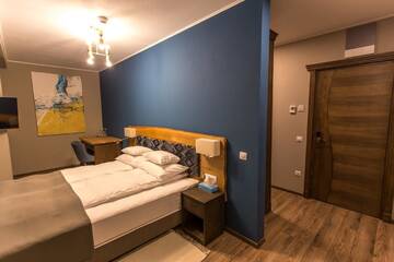 Фото номера Двухместный номер с 2 отдельными кроватями и балконом Отель Panorama Boutique Hotel г. Сфынту-Георге 4
